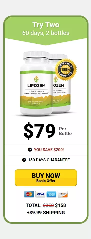 Lipozem™ 2 bottles pricing