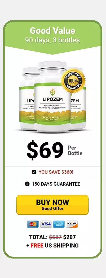 Lipozem™ 3 bottles pricing